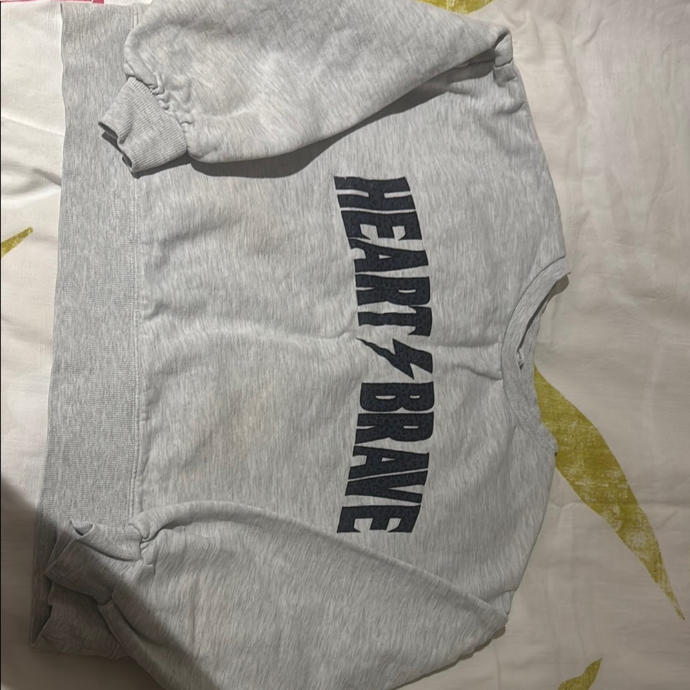 Mango Gray 'Heart Brave' Kids Sweatshirt